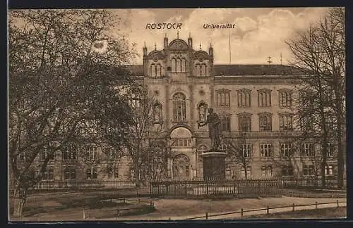 AK Rostock, Universität mit Denkmal