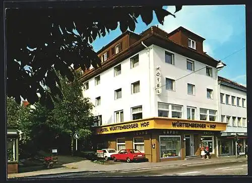 AK Freudenstadt / Schwarzwald, Strassenpartie am Hotel Würrtemberger Hof