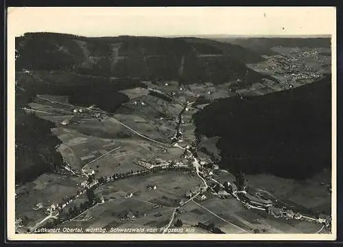 AK Obertal / Baiersbronn, Ortsansicht mit Umgabung vom Flugzeug aus