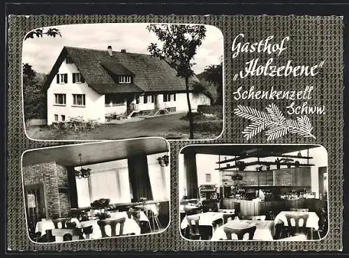 AK Schenkenzell, Gasthof Holzebene, Bes.Karl Haberer, Äusseres und Inneres