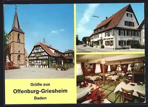 AK Offenburg-Griesheim /Baden, Gasthof Adler, Bes. Familie End-Fronemann