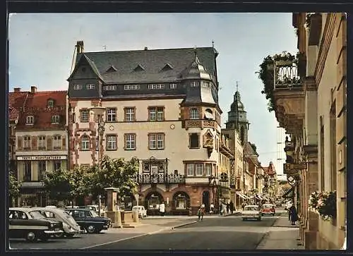 AK Landau /Pfalz, Adler-Apotheke und Textil-Manufaktur Jäger in der Marktstrasse