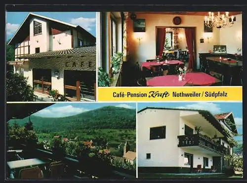 AK Nothweiler /Südpfalz, Café-Pension Kraft, Bes. Wilhelm Kraft