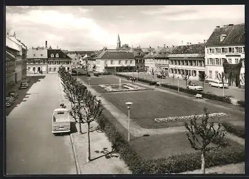 AK Germersheim am Rhein, Partie am Königsplatz