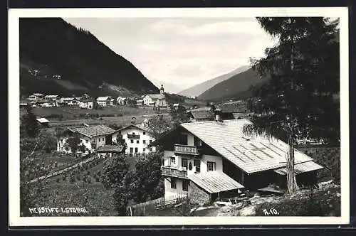 AK Neustift i. Stubai, Ortsansicht aus der Vogelschau