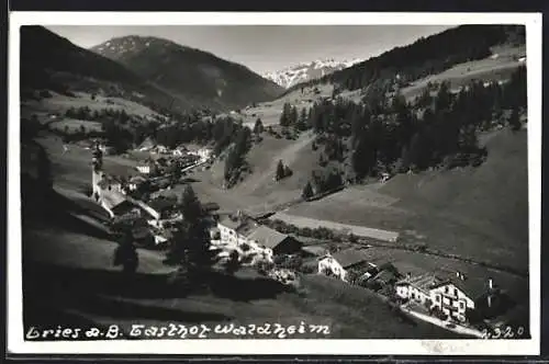 AK Gries am Brenner, Gesamtansicht mit Bergen