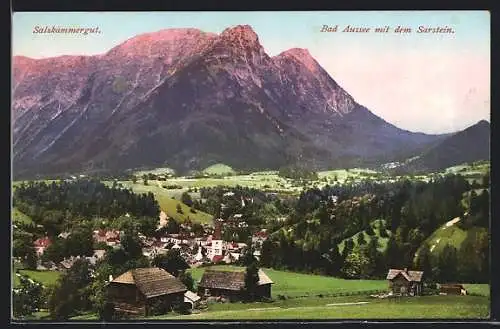 AK Bad Aussee /Salzkammergut, Ortsansicht mit dem Sarstein