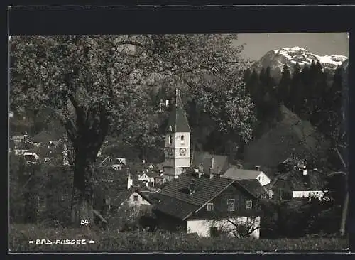 AK Bad Aussee, Teilansicht mit Kirche und Berggipfel
