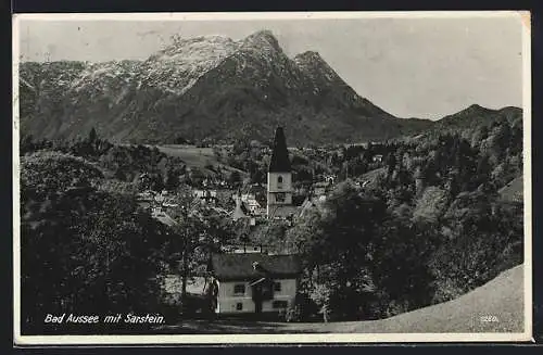 AK Bad Aussee, Ortsansicht mit Sarstein