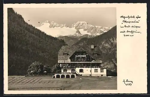 AK Bad Aussee, Hotel Wasnerin mit Dachstein