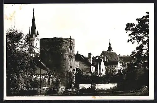 AK Horn, Motiv von der alten Stadtmauer