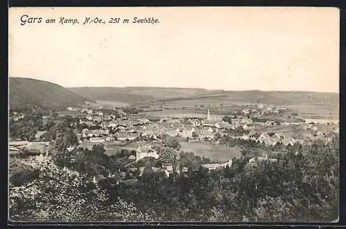 AK Gars am Kamp, Ortsansicht aus der Vogelschau