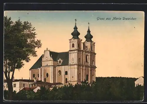 AK Maria Dreieichen, Blick auf die Wallfahrtskirche