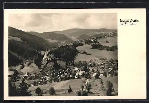 AK Deutsch Griffen, Panorama der Ortschaft