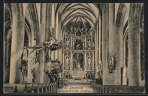 AK St. Leonhard im Lavanttale, Inneres der Stadtpfarrkirche