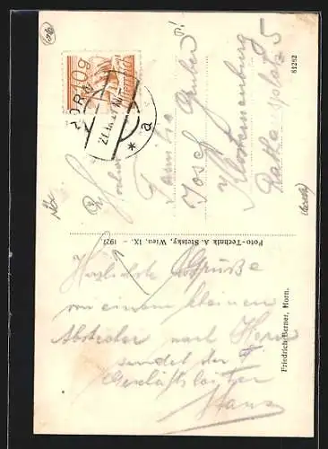 AK Horn /N. Ö., Ortspartie mit Wehrturm und Kirche