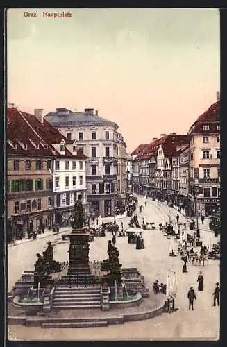 AK Graz, Hauptplatz von oben