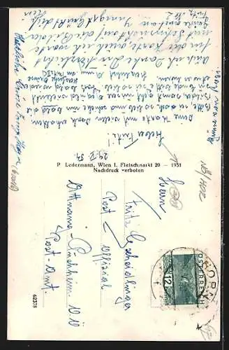 AK Horn /N. Ö., Panorama mit Festungsturm und Kirche