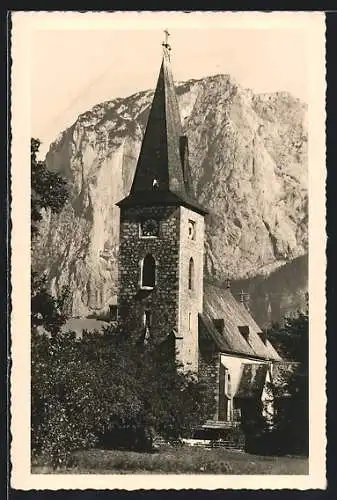 AK Altaussee-Fischerndorf, Ansicht der Kirche