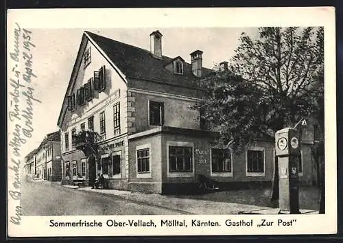 AK Ober-Vellach /Mölltal, Gasthof zur Post