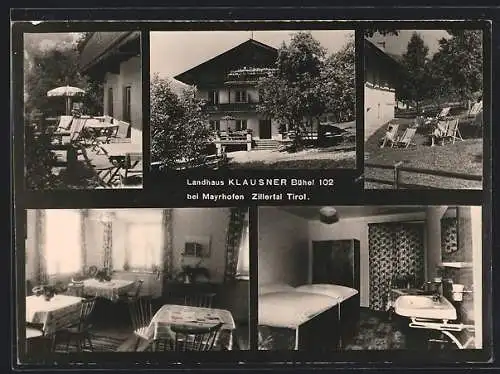 AK Bühel bei Mayrhofen, Hotel Landhaus Klausner, Innenansichten
