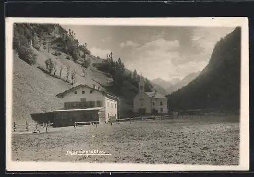 AK Häusling, Panorama mit Kirche