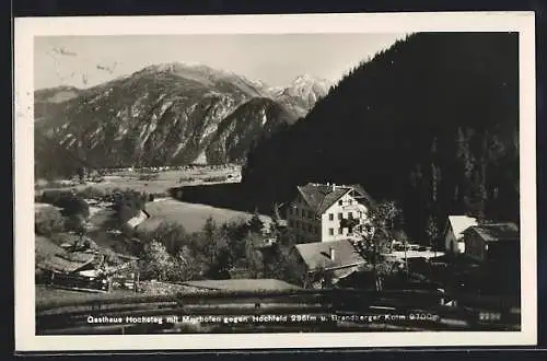 AK Mayrhofen, Gasthaus Hochsteg gegen Hochfeld und Brandberger Kolm