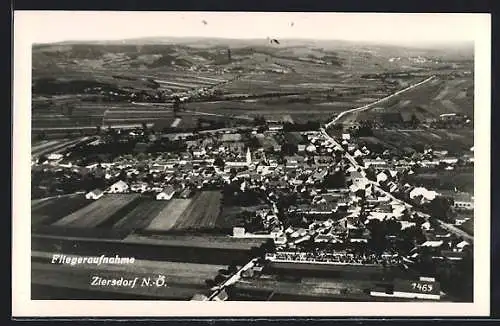 AK Ziersdorf, Totalansicht, Fliegeraufnahme