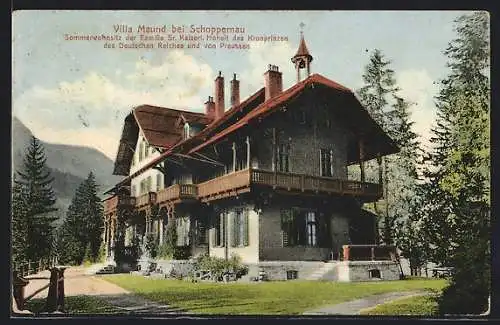 AK Schoppernau, Villa Maund mit Garten
