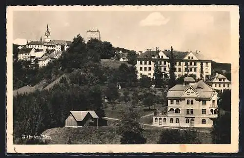 AK Althofen /Krt., Teilansicht mit Volksschule und Turm