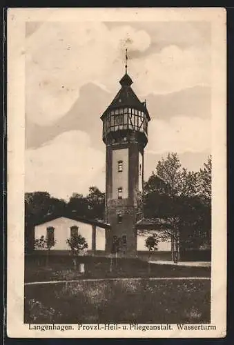 AK Langenhagen, Wasserturm der Provzl.-Heil.- u. Pflegeanstalt