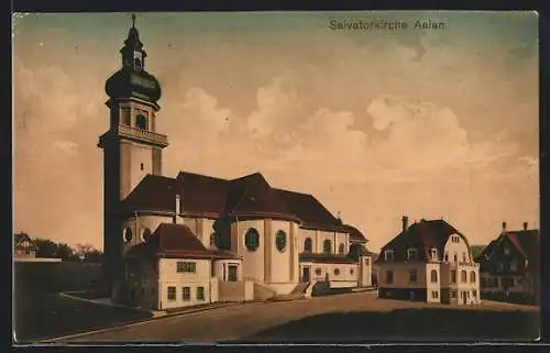 AK Aalen, Salvatorkirche mit Umgebung