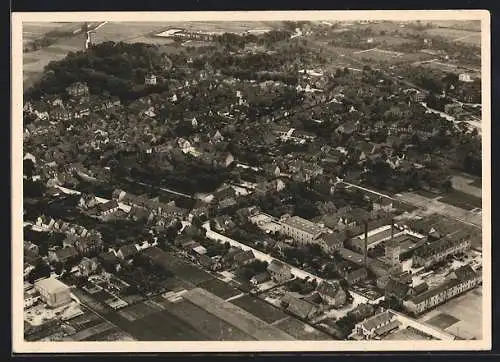 AK Burgdorf /Hann., Ortsansicht vom Flugzeug aus