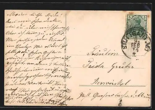 AK Stuttgart, Teilansicht mit Eugensbrunnen