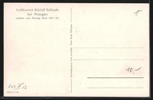 AK Stuttgart, Schloss Solitude