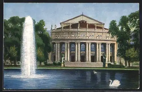 AK Stuttgart, Landestheater am Ufer