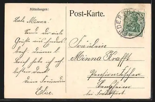 AK Stuttgart, Partie am Landesgewerbe-Museum