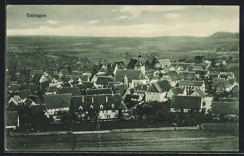 AK Essingen / Aalen, Blick über die Dächer