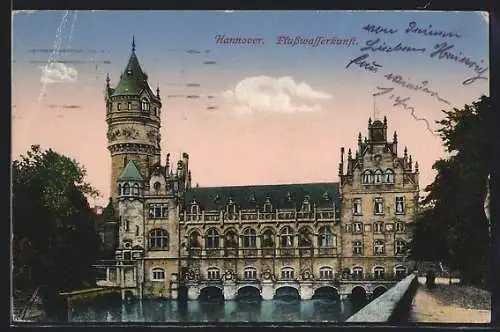 AK Hannover, Partie mit Flusswasserkunst