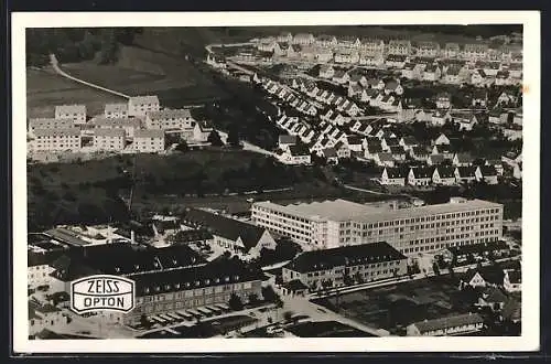 AK Oberkochen / Württ., Zeiss Opton Optische Werke Oberkochen G.m.b.H., Luftbild