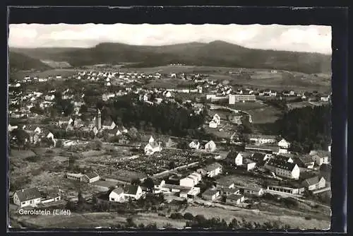 AK Gerolstein /Eifel, Teilansicht aus der Vogelschau