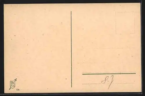 AK Stuttgart, Ortsansicht mit dem Rathaus aus der Vogelschau