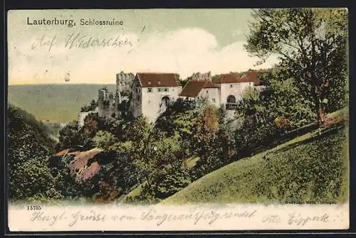 AK Lauterburg, Blick auf die Schlossruine