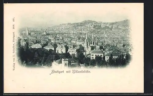 AK Uhlbach / Stuttgart, Gesamtansicht, mit dem Blick zu Rothenberg