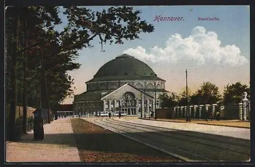 AK Hannover, Strassenpartie vor der Stadthalle