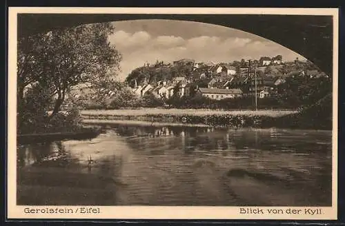 AK Gerolstein /Eifel, Blick von der Kyll
