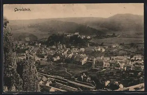 AK Gerolstein, Ortsansicht mit Umgebung