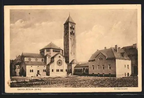 AK Gerolstein /Eifel, Die Erlöserkirche im Sonnenschein