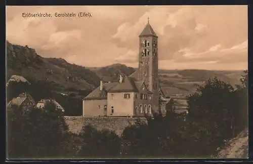 AK Gerolstein (Eifel), Blick zur Erlöserkirche