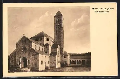 AK Gerolstein /Eifel, Partie an der Erlöserkirche